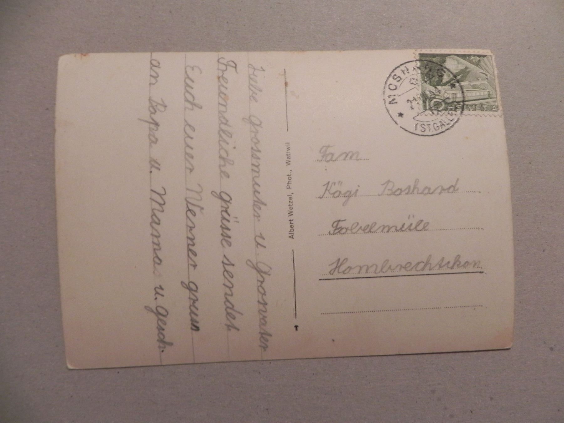 Cartes postales: Ansichtskarte Bütschwil St.Gallen 1954 – D'occasion à Siebnen par krimsie 1