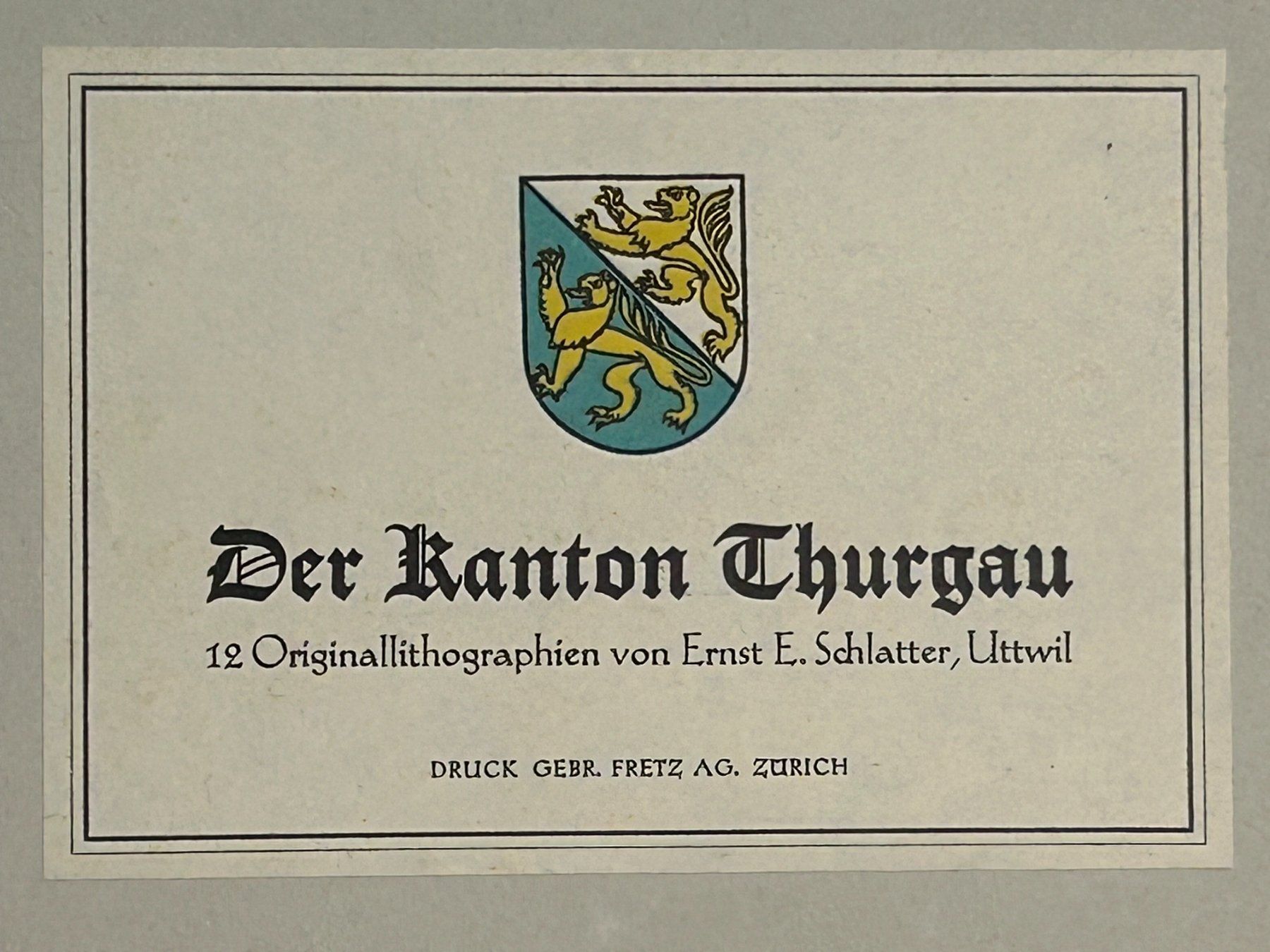Grafica & Litografie: Sammlermappe 1941 ehem. TG-Kunst von Lithograph E. Schlatter – Usato da Ruswil venduto da Tango23 3