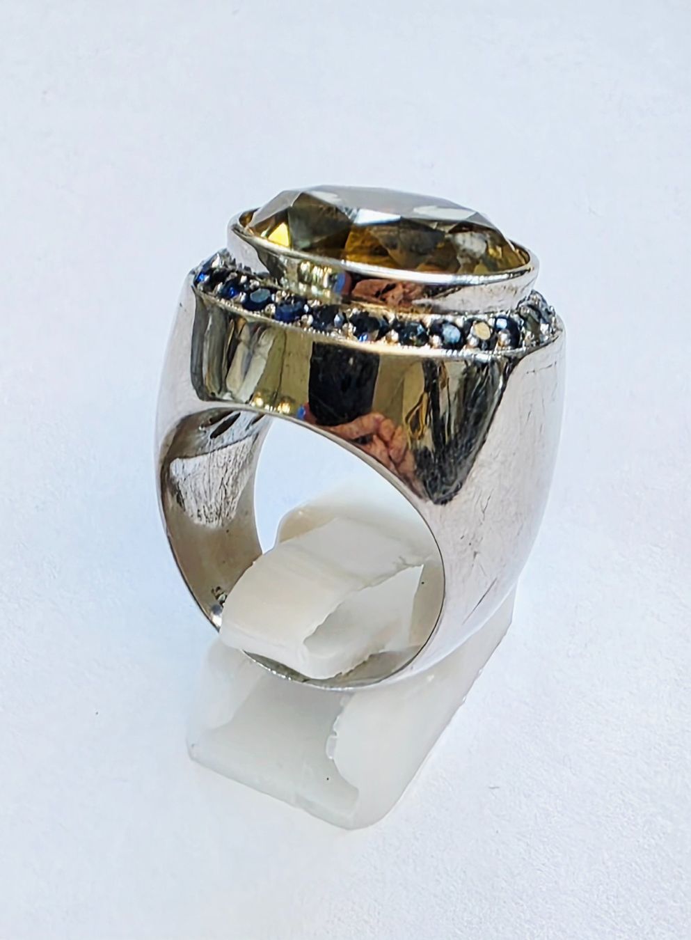 Anelli: Silber Ring Citrin Saphir Grösse 56 Neu – Nuovo (secondo la descrizione) da Zürich venduto da Bieter04 7