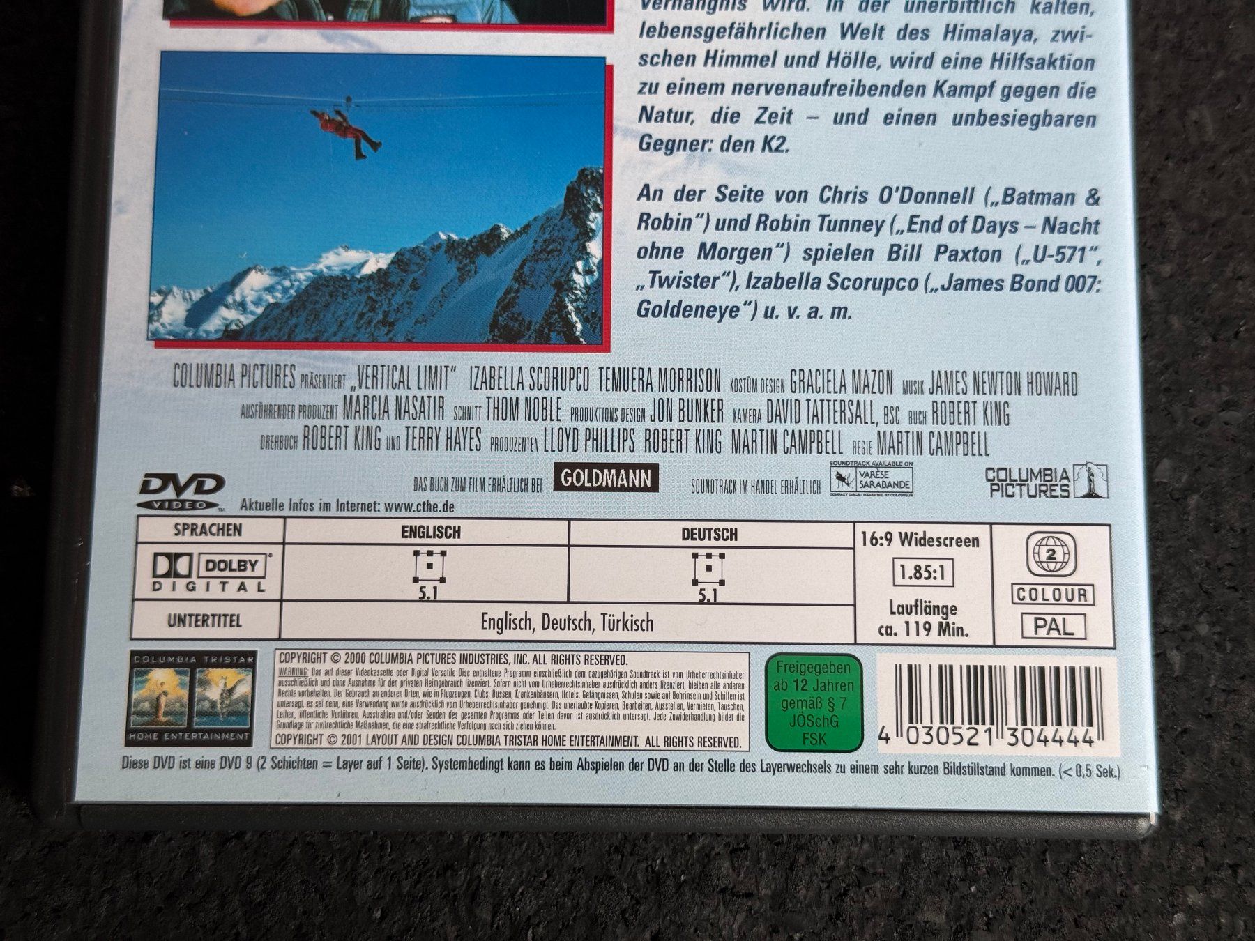 Tutti i DVDs: Vertical Limit "halt dich fest" DVD EN/DE – Usato da Fribourg venduto da tschjoly 3