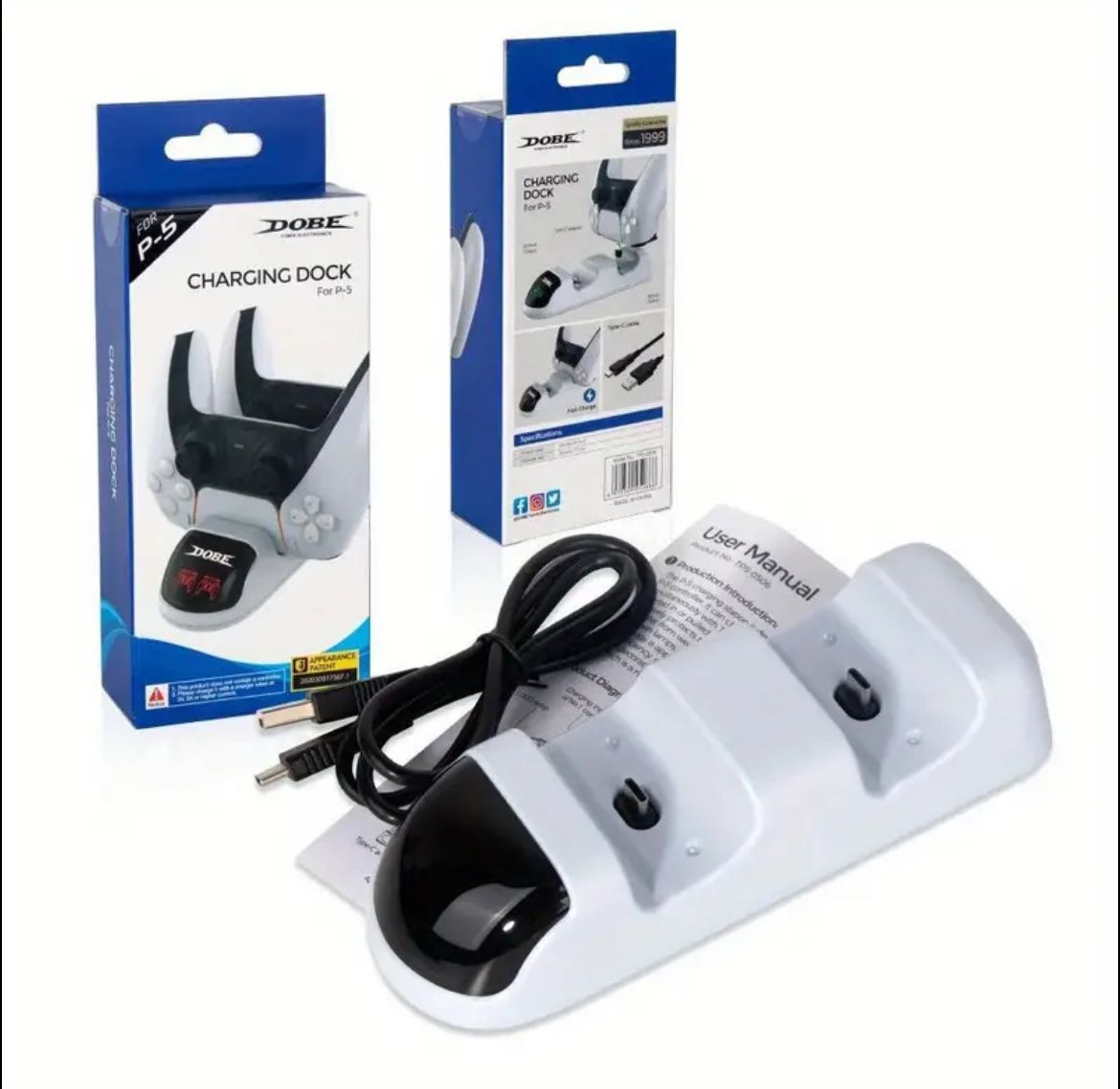 Adattatori & Cavi: PS5 Dobe Ladestation Controller DualSense weiss Neu&OVP – Nuovo e nell'imballaggio originale da Ebikon venduto da Dannydark 2