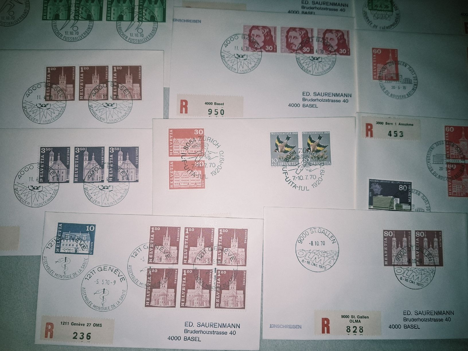 Tutti i francobolli: 15 Briefe Speziell / Sonderstempel  – Usato da Balgach venduto da SIMEON27 1