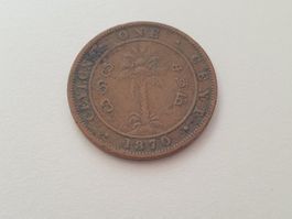 🇱🇰 Ceylon (Sri Lanka) 1 Cent 1870 Queen Victoria
