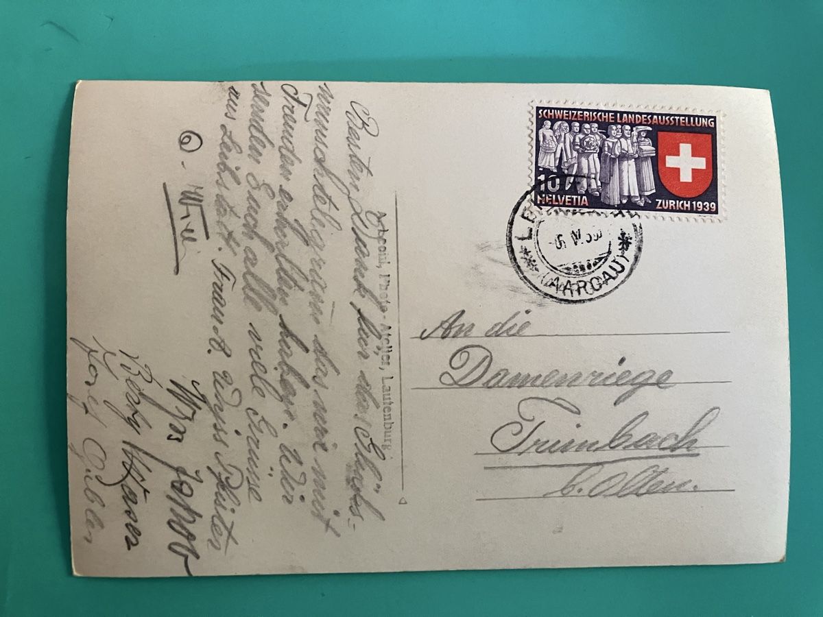 Ansichtskarten: Alte Ansichtskarte Restaurant Wartek 1939 Leibstatt – Gebraucht aus Bauma von Baumer71 1