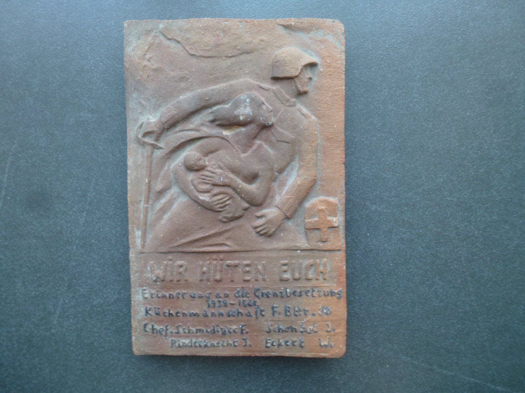 Skulpturen & Statuen: Bildhauer Paul Kramer / Relief Grenzbesetzung CH Krieg – Gebraucht aus Esslingen von FetteSchnecke