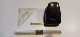 Geometrie Set: Geodreieck, Massstab und Locher