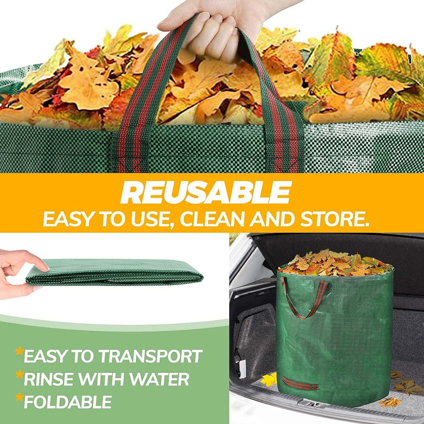 Cestini per rifiuti: Gartenabfallsack, Selbststehend Laubsack 3er Set – Nuovo e nell'imballaggio originale da Nuglar venduto da SaleRitter 1