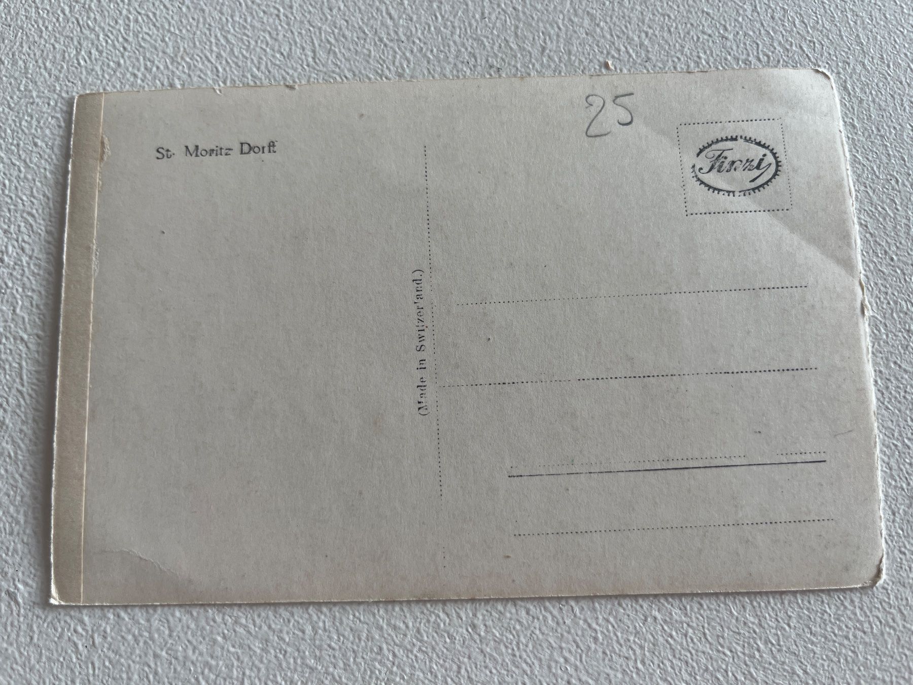 Alle Briefmarken: Alte Ansichtskarte St. Moritz Dorf – Gebraucht aus Chiasso von AzenYa 1