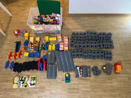 Großes LEGO DUPLO Eisenbahn-Set: Zug ,70+ Schienen,Fahrzeuge