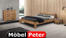 BalkenBett ORTEGA massiv Sumpf Eiche 160