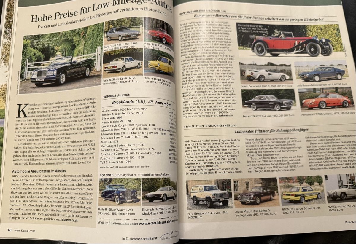 Riviste & Magazine: Motor Klassik 2/26 – Usato da hunzenschwil venduto da Oldipark 3