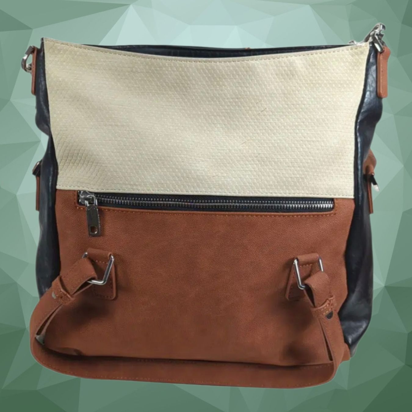 Desigual Borse da donna: Desigual 2-in-1 Tasche & Rucksack – Patchwork Zebra / Neonge – Usato da Le Locle venduto da sAm_2112 1