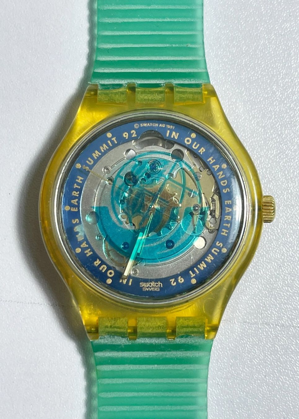 Swatch Orologi: Automatic SWATCH "In Your Hands Earth Summit 92" – Usato da Frenkendorf venduto da Yard-Sale-2000