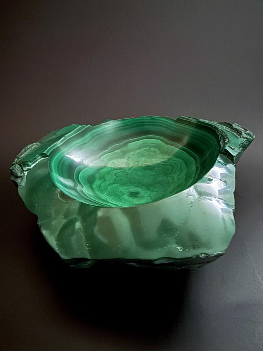 Mineralien & Heilsteine: Malachit Schale - Vide Poche – Gebraucht aus Luzern von downtonabbey 1