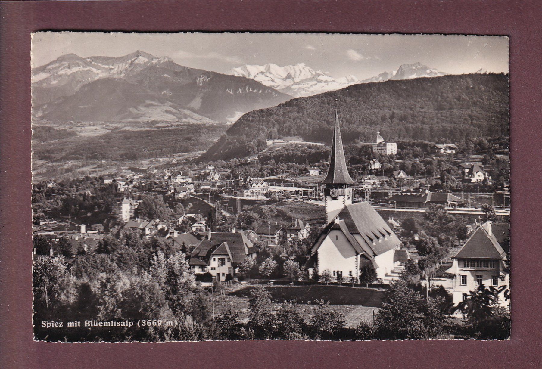 Ansichtskarten: SPIEZ - Blümlisalp - 1948 – Gebraucht aus Pully von nicecards