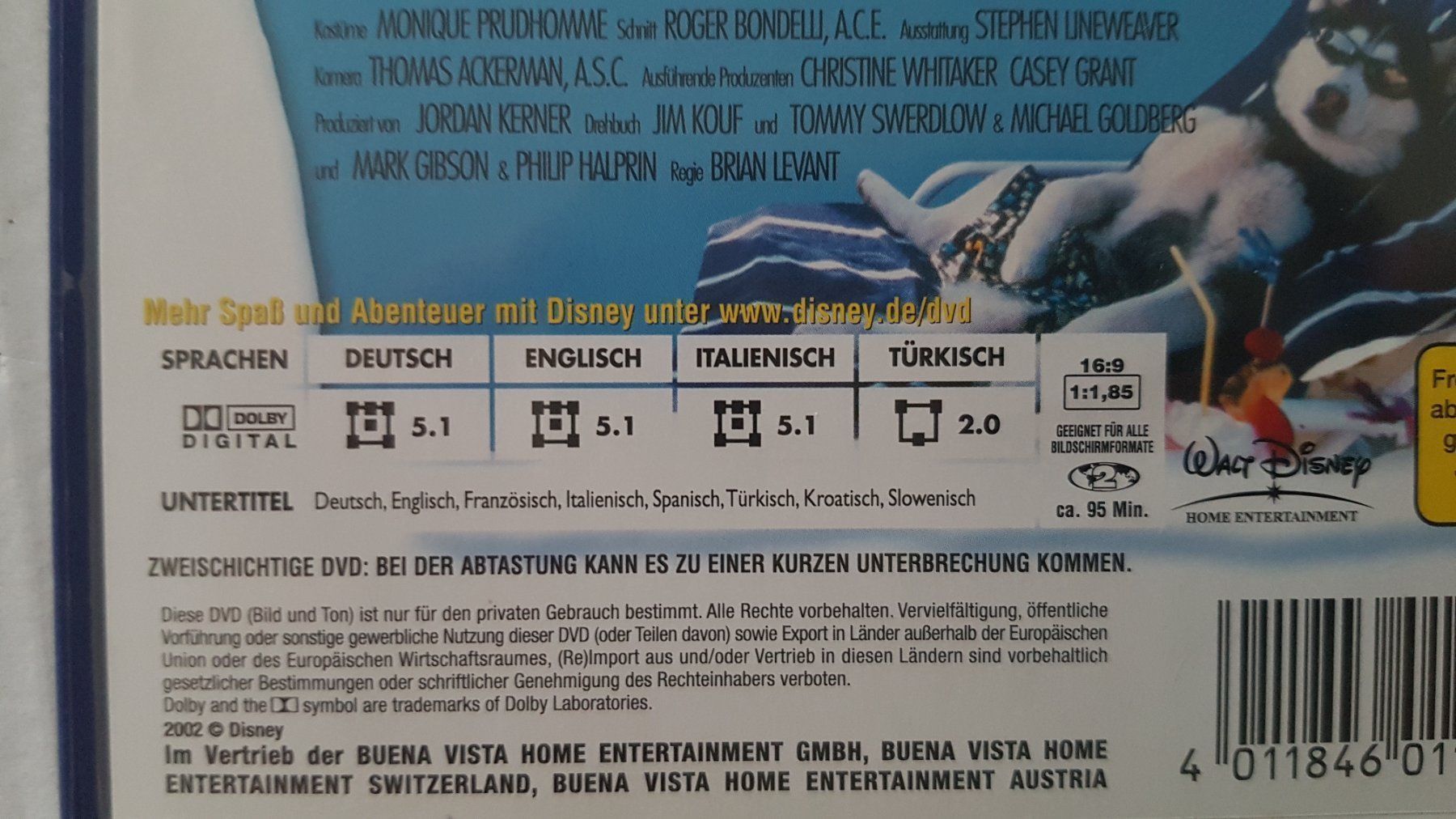 Tutti i DVDs: DVD Snow Dogs / Disney – Usato da Oetwil am See venduto da fineli2 1