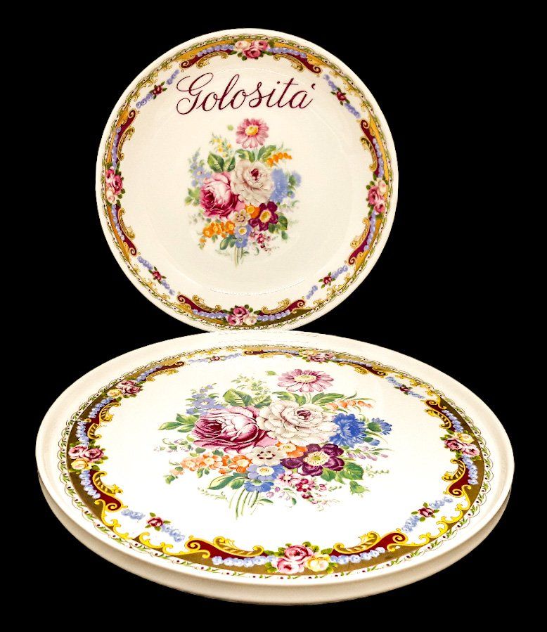 Servierplatten: Depos 2 handbemalte Schalen 2 plats peints main – Gebraucht aus Tavannes von Brocashop 7