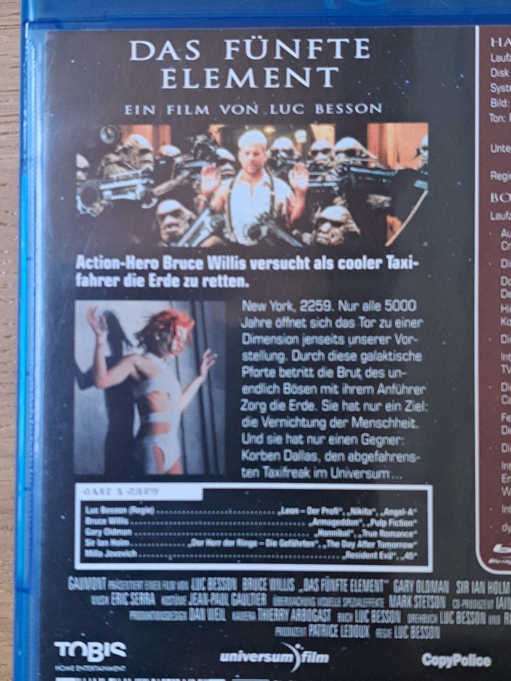 Alle DVDs: Bluray Das fünfte Element von Luc Besson mit Bruce Willis – Neu (gemäss Beschreibung) aus Unterseen von Kanica 2