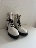 Stuart Weitzman Boots white lace-up leather