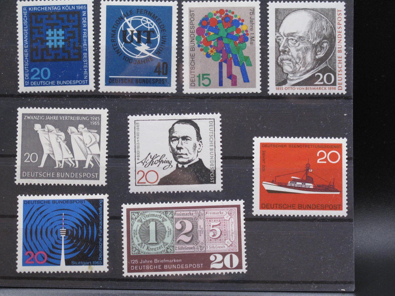 Tutti i francobolli: BRD 1965 Claudius / Briefmarkenjub ** – Usato da Wil SG venduto da fva01