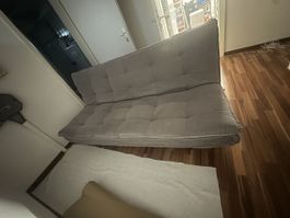 Schlafsofa grau 
