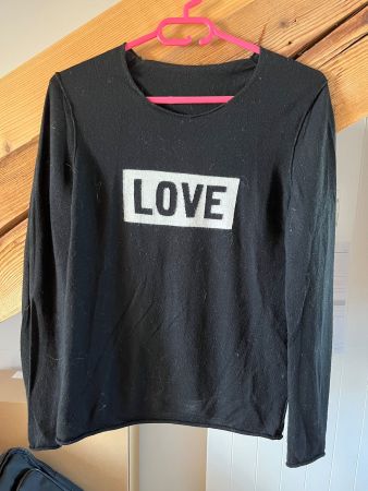 Pull Zadig&Voltaire noir "Love" - Taille L - Laine merino