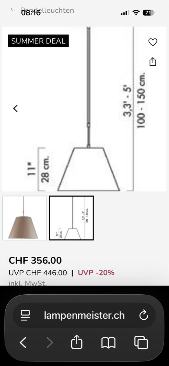 Luceplan Lampade: Luceplan Deckenleuchte Constanza  – Usato da Basel venduto da goofy2011 1