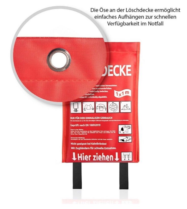 Estintori: Löschdecke 100 x 100 cm – Nuovo e nell'imballaggio originale da Bülach venduto da StoreInShop.com 8