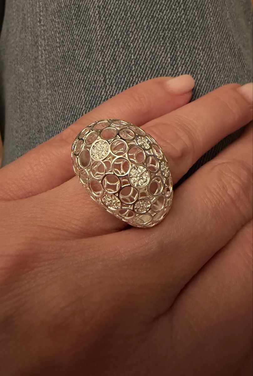 Anelli: Designer Ring Cut out Silber Zirkonia – Nuovo e nell'imballaggio originale da Muttenz venduto da stoeberi01