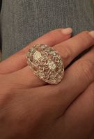 Designer Ring Cut out Silber Zirkonia