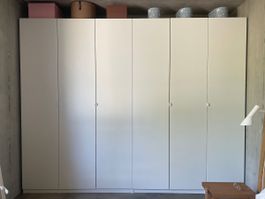 Wardrobe white 6 doors modular storage unit good condition