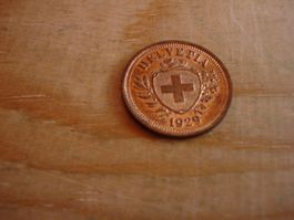 (D1) Départ 1 CHF 1 Rappen 1929 UNZ