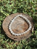 Armband aus grauem Mondstein 6mm