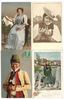4 AK Schweizer Trachten gelaufen 1906 - 1928