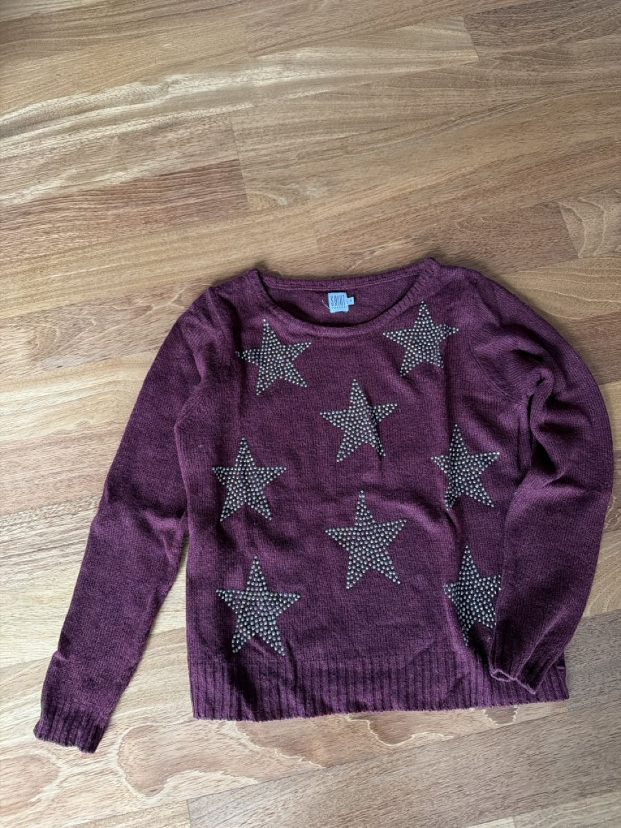 Maglioni & Felpe: Saint Tropez Pullover bordeaux mit Sternen Grösse M – Usato da Alpnachstad venduto da jadireli