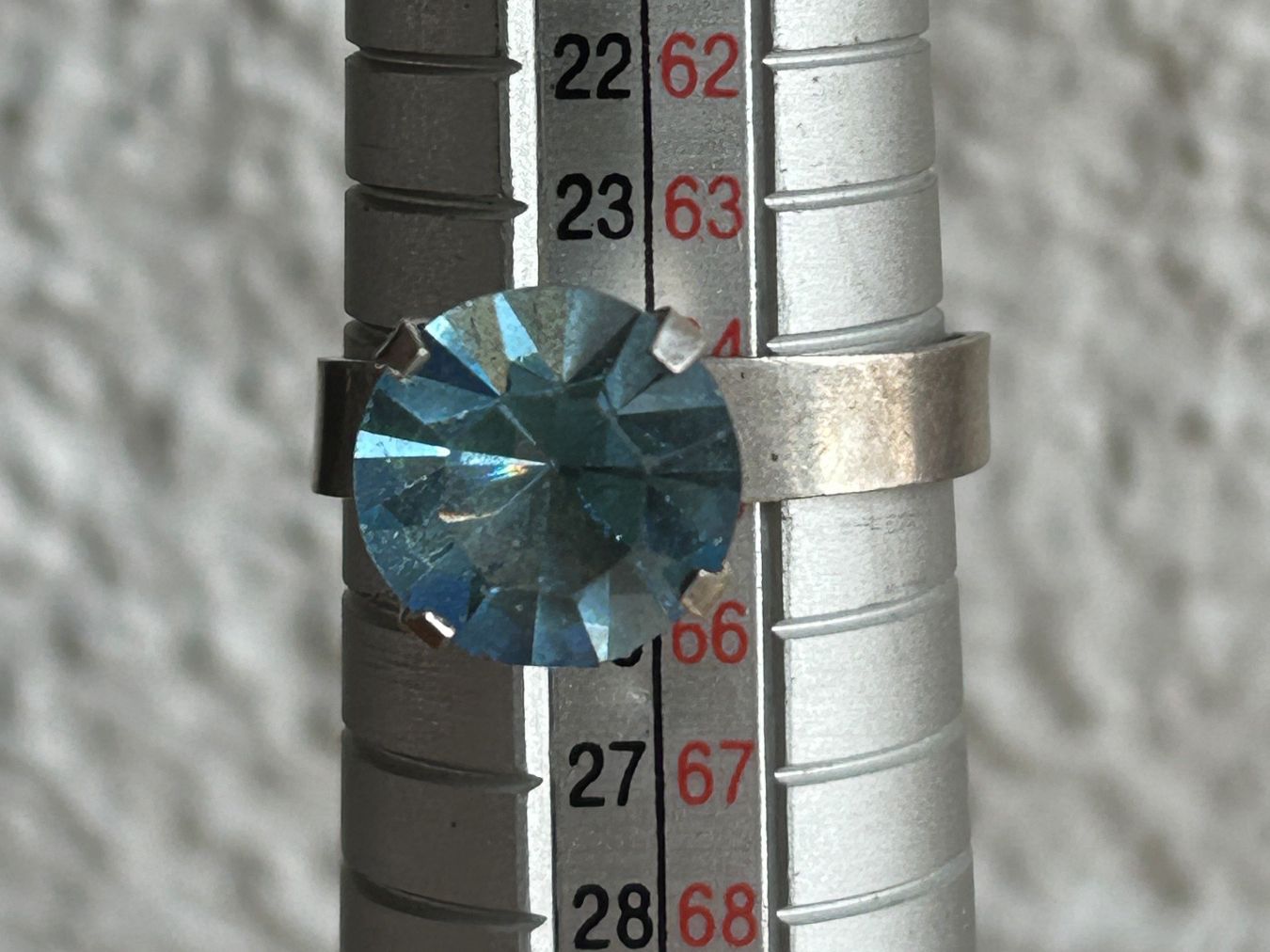 Anelli: Silberring mit grossem, hellblauem Stein, Vintage (64) – Usato da Laufen venduto da Bellebellezza 4