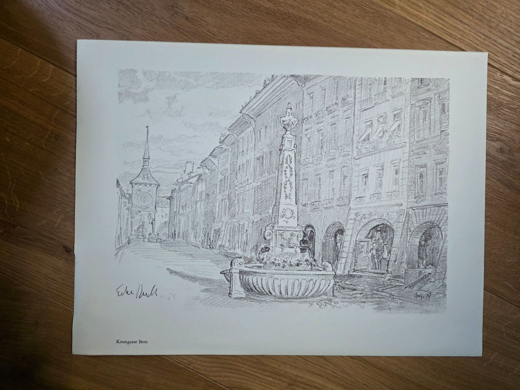 Foto & Immagini: Bild Kramgasse Bern 40 cm x 30 cm – Usato da Walterswil BE venduto da Lonitti 1