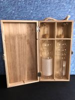 Flasche Flaschen Ölflasche Essigflasche Geschenk-Set Holzbox