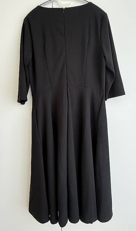 Vestiti: Schwarzes Kleid mit 3/4-Ärmel, Gr XL – Usato da Zürich venduto da mel_v8qp 2