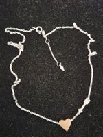 Collier Fossil - Cœur et Flèche en acier inoxydable 45cm