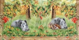 Serviette wildschwein (t36) 2Stk.