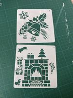Schablonen Set Weihnachten 6 Stücke Bastelschablonen neu