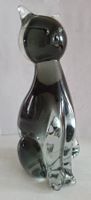 Signierte Murano Katze Skulptur, Glas Vintage Franco Bottero