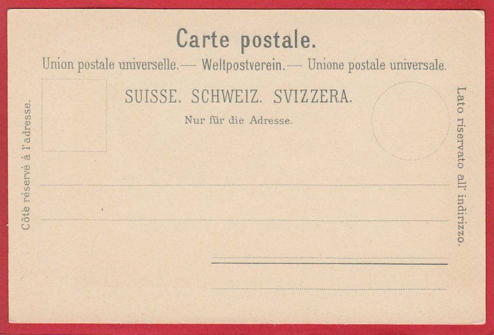Cartoline postali: STAUBBACHFALL, STAUBBACHTHAL MIT JUNGFRAU, LITHO – Usato da Grüningen venduto da Kartenlaube 1