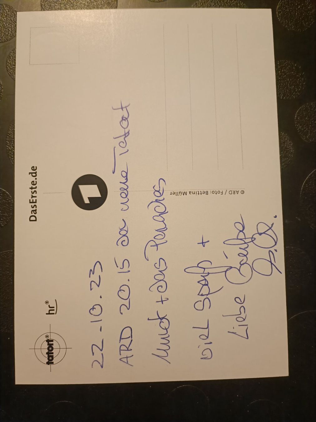 Autogramme: Barbara Philipp - handsignierte Tatort-Autogrammkarte – Gebraucht aus Menziken von Artographs 1