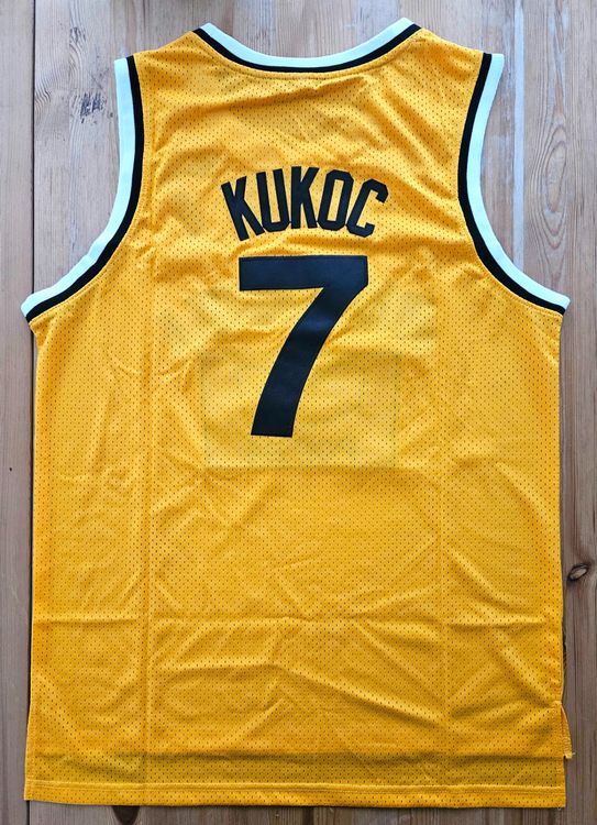 Toni Kukoc KK Split Jugoplastika Pop 84 Retro Basketball Play 7, Geel, S