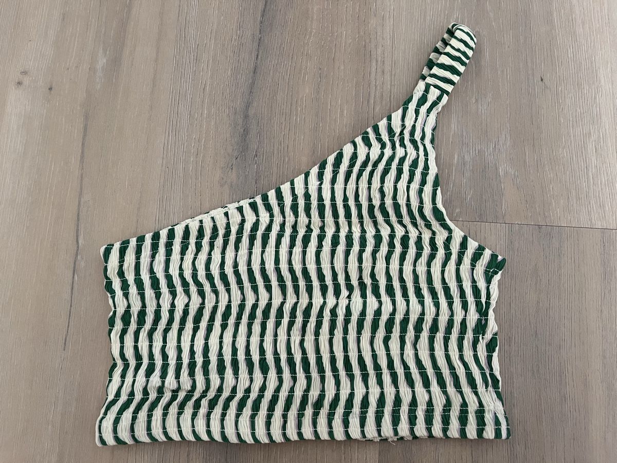 Mango Tops: one-shoulder Top gemustert Mango XS neu – Neu (gemäss Beschreibung) aus Birrwil von vanyboo 1