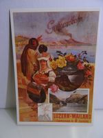 Postkarte F.Hugo d Alesi Plakat für die Gotthard Bahn 1892