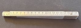 VINTAGE KLAPPMASSSTAG AUS METALL 1 METER