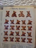 Magnifique feuille de timbres Teddy Bears USA '97 !